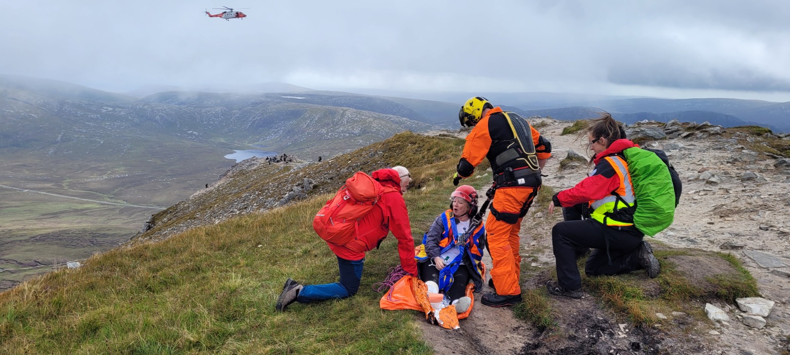 Donegal Mountain Rescue team conducting emergency operations